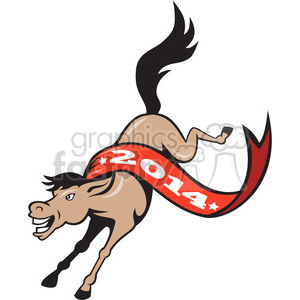 clipart - horse jumping ribbon 2014.