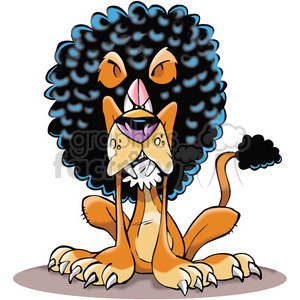 cartoon angry lion