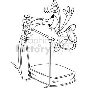 frog doing the high jump black and white clipart. Royalty-free image # 388414
