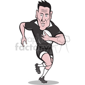 cartoon rugby sports sport player