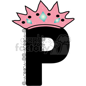 Letter P Princess clipart. Royalty-free image # 388604