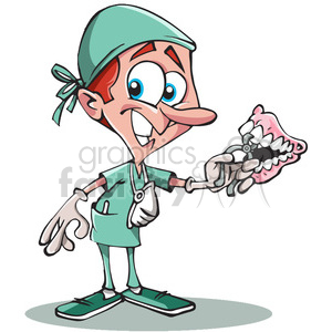 cartoon dentist character clipart. Commercial use image # 389851