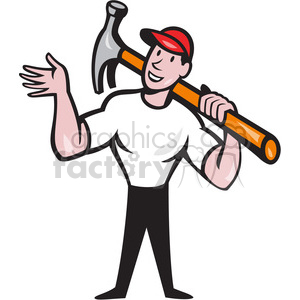 handman hammer wave hand clipart. Royalty-free image # 390480