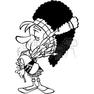 cartoon funny character British soldier bagpipe bagpipes Scottish 