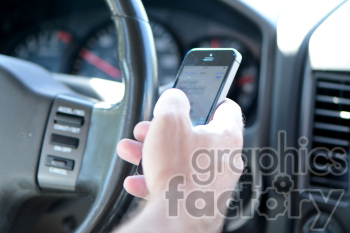 texting while driving clipart.
