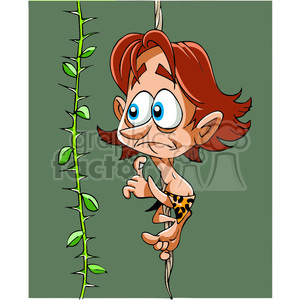 cartoon funny comic comical tarzan jungle vine trees wild climbing hanging boy guy man
