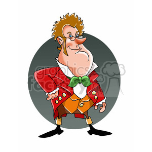 Franz Schubert cartoon caricature clipart. Commercial use image # 391686