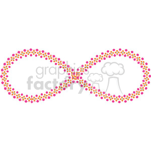 infinity symbol vector pink dots design molecules DNA clipart.