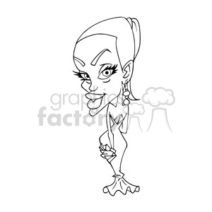 angelina jolie black white clipart. Commercial use image # 392886