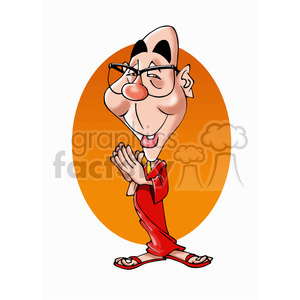 celebrity famous cartoon editorial-only people funny caricature dalai+lama Buddhism