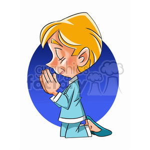 nino rezando cartoon character clipart. Royalty-free image # 393253