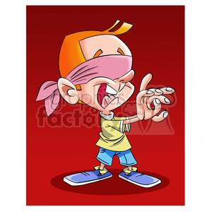 cartoon comic funny characters people blind folded kid playing child