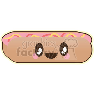 Hot Dog cartoon character illustration clipart.