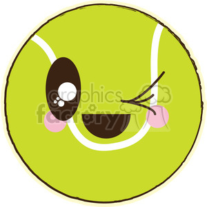 Tennis Ball cartoon character illustration clipart. Commercial use image # 394158