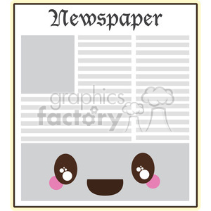 Newspaper cartoon character vector image clipart. Royalty-free image # 394922