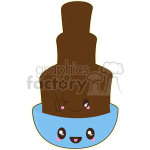 Chocolate fountain cartoon character vector clip art image clipart #395244  at Graphics Factory.