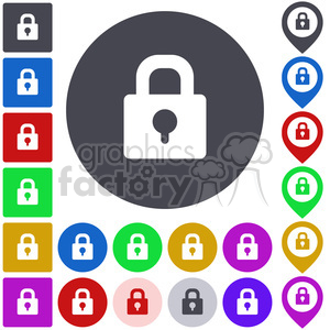 lock icon pack clipart.