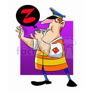 character mascot cartoon traffic cop police officer law