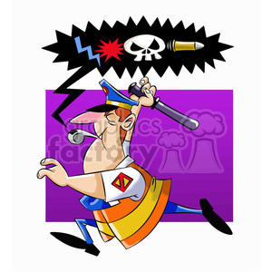chip the cartoon character chasing criminal clipart. Commercial use image # 397566