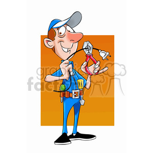 felix the cartoon handy man character clipart. Royalty-free image # 397666