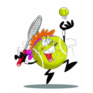 Terry The Tennis Ball Cartoon Character Serving Tennis Game Clipart Commercial Use Gif Jpg Png Eps Svg Ai Pdf Clipart 397786 Graphics Factory