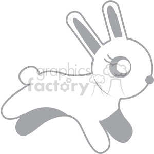 White Bunny vector image RF clip art clipart. Royalty-free image # 398436
