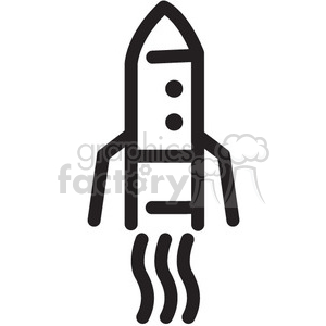 space icons black+white symbols rocket spaceship launch rockets