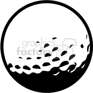 black white golf ball vector illustration clipart.