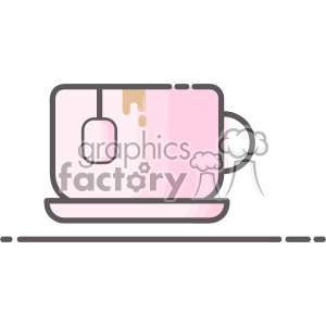 Tea cup flat vector icon design clipart. Commercial use image # 403190
