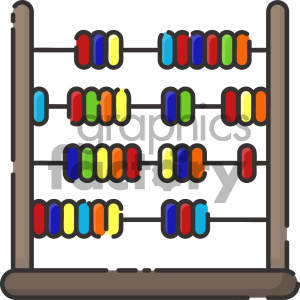 Abacus vector art clipart. Commercial use icon # 404121
