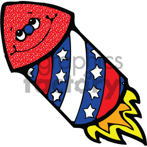 vector art patriotic fireworks 006 c clipart. Commercial use image # 404726
