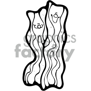 cartoon bacon outline clipart. Commercial use image # 405116