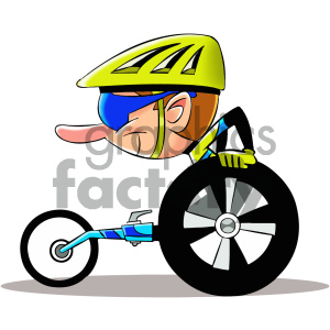 cartoon disabled racer clipart. Royalty-free image # 405605