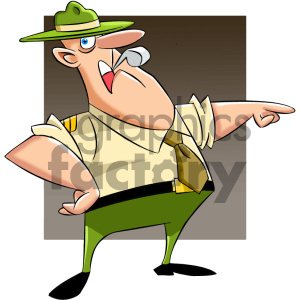 cartoon sergeant character clipart. Commercial use image # 405621