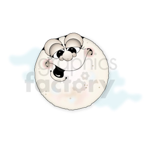 full moon character clip art clipart. Commercial use image # 406127