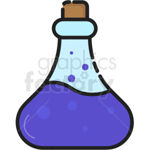 evil potion bottle vector icon art clipart. Commercial use image # 406354