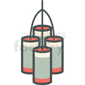 clipart - hanging firework for guy fawkes day vector icon image.