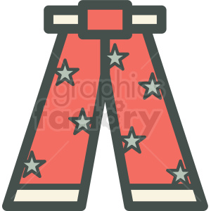 bell bottom pants vector icon image clipart.