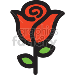 red rose icon for love clipart. Royalty-free image # 407440