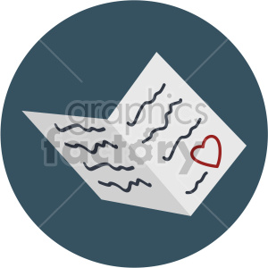 clipart - love letter valentines vector icon on blue background.