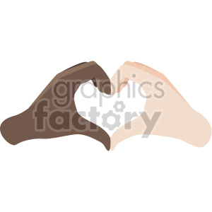 hands in shape of heart end racism clipart. Commercial use icon # 407610