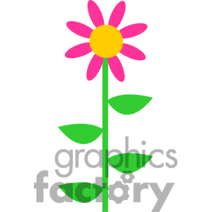 cartoon flower clipart. Royalty-free image # 167679