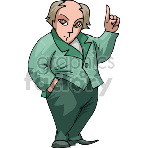 professor making a point clipart.