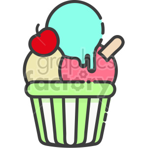 Ice Cream Scoops clipart. Royalty-free image # 407950
