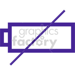 battery dead icon outline clipart.
