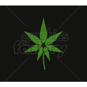clipart - vector marijuana leaf design on black.