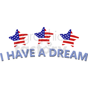Martin Luther king I Have a Dream label vector clipart. Commercial use image # 409034