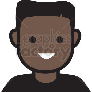 black male avatar vector clipart