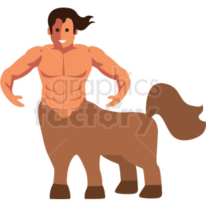 centaur game character vector icon clipart .