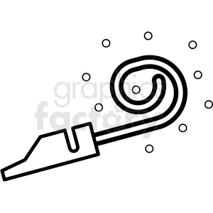 black and white noise maker icon clipart. Commercial use image # 409915